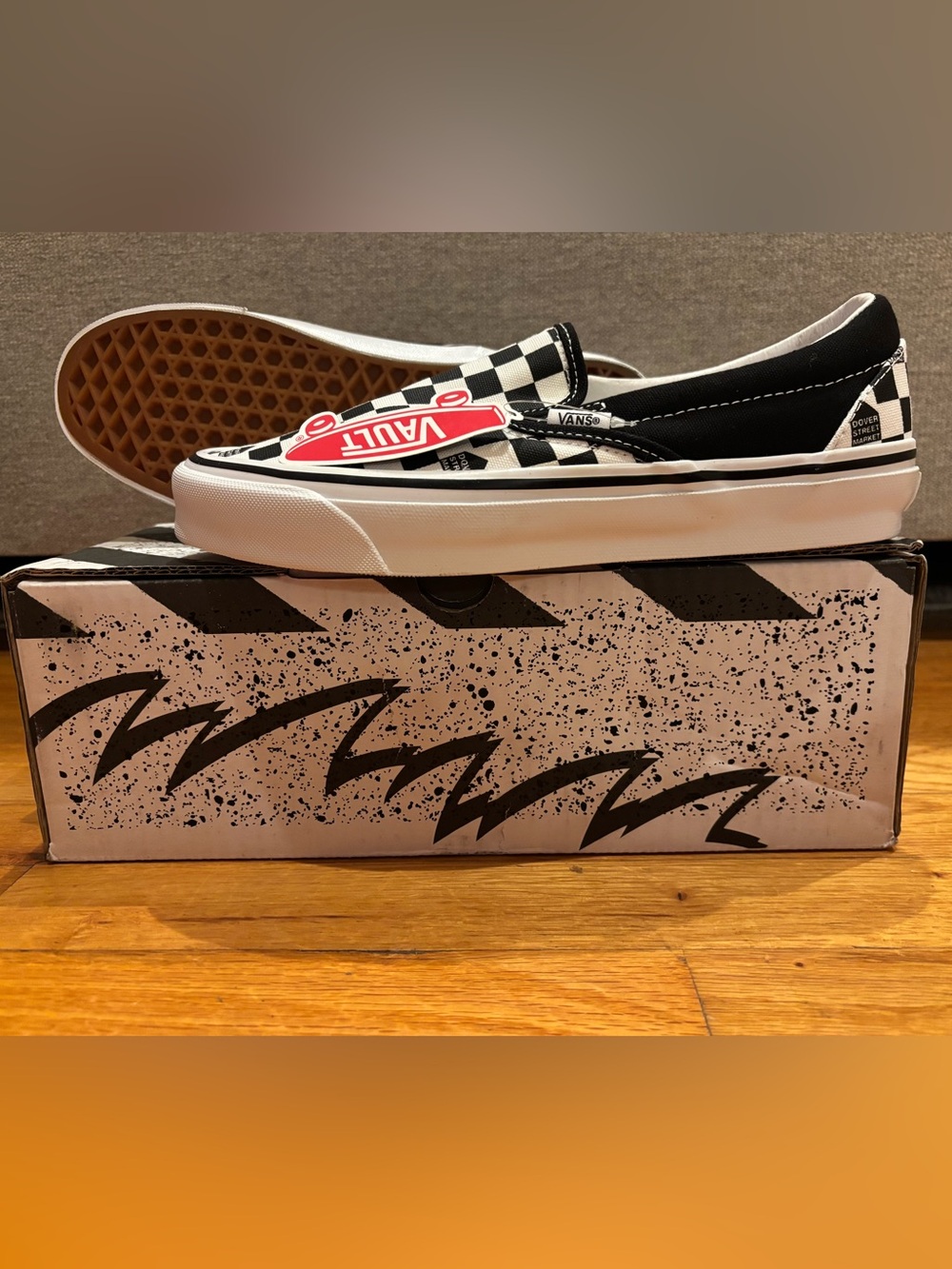 Vans Dover Street Market x OG Classic Slip On. Black and White Checker. New - Picture 2 of 4